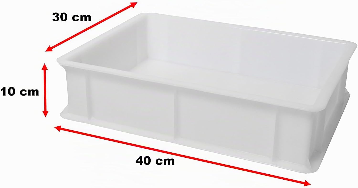Genus Dei - Caja para masas con tapa, modelo Service, 30 x 40 x 10 cm de alto