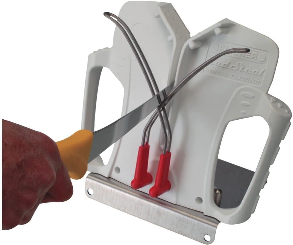 BALSAT Afilador de cuchillos profesional manual con varillas de acero inoxidable