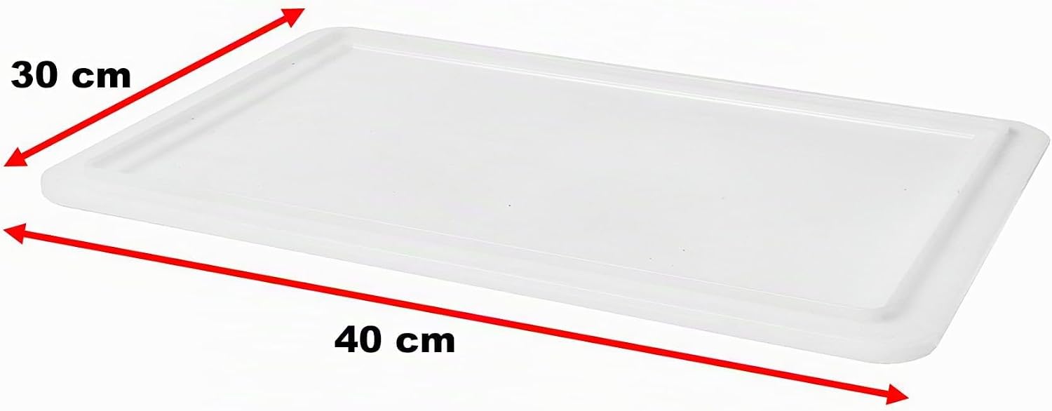 Genus Dei - Caja para masas con tapa, modelo Service, 30 x 40 x 10 cm de alto