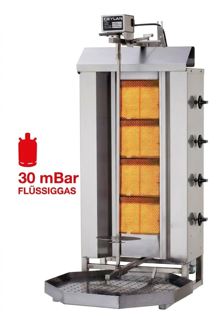 Parrilla para kebab CEYLAN K-221 (GRD-4) – propano 30 mbar Artículo n.° 0009-1430