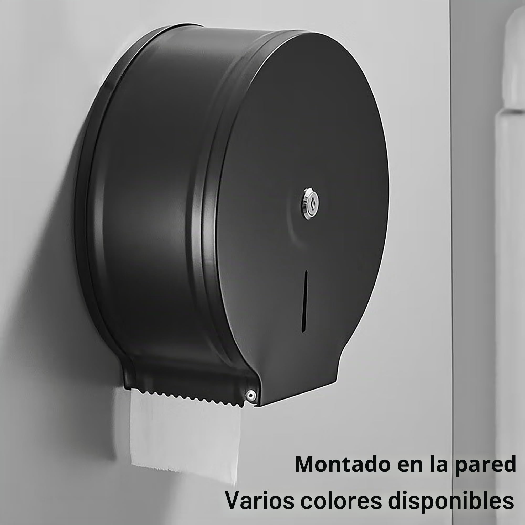 Dispensador de Toallas de Papel – Acero Inoxidable Toallero con Cerradura – Dispensadores de Papel higiénico – Diámetro 255mm, Mandril 40mm