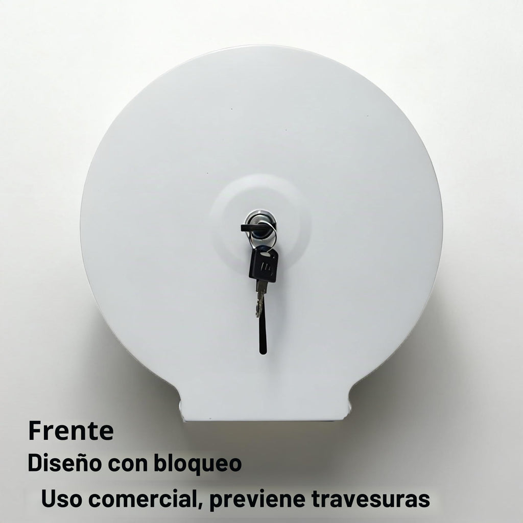Dispensador de Toallas de Papel – Acero Inoxidable Toallero con Cerradura – Dispensadores de Papel higiénico – Diámetro 255mm, Mandril 40mm