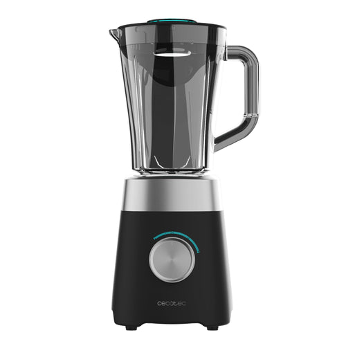 Batidora de Vaso con Jarra de 1,5L Power Black Titanium 1300MAX B Pro. 1300W Potencia Máxima, 20000RPM, Cuchillas 4 Hojas de Titanio, 2 Velocidades + Función Pulse, Pica Hielo Fácil