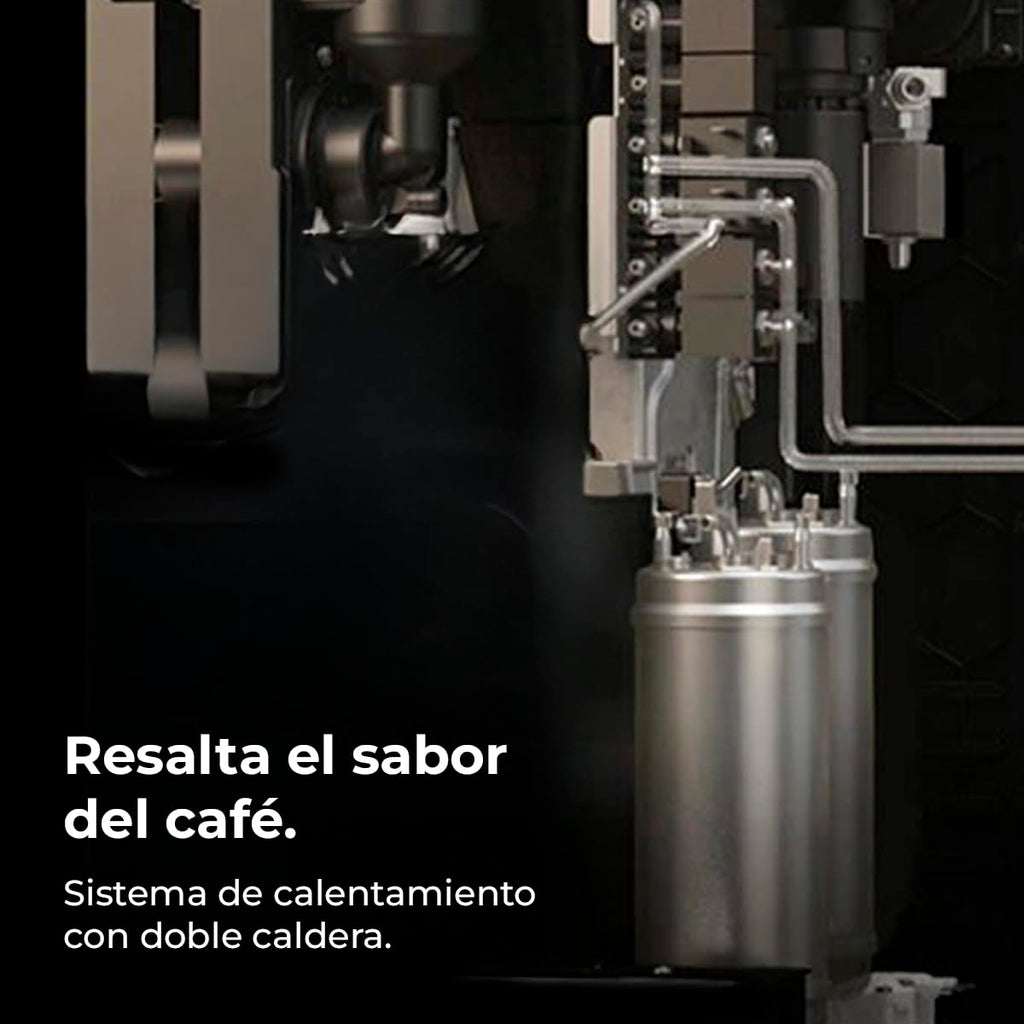 Cecotec Cafetera Superautomática Comercial Cremmaet Lounge. 2900W, Pantalla Táctil, Molido Uniforme, 2 Molinillos, 35 Bebidas, 2 Depósitos de Café en Grano 700gr y 2 Depósito para Leche en Polvo