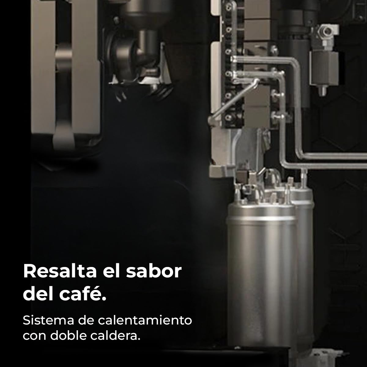 Cecotec Cafetera Superautomática Comercial Cremmaet Lounge. 2900W, Pantalla Táctil, Molido Uniforme, 2 Molinillos, 35 Bebidas, 2 Depósitos de Café en Grano 700gr y 2 Depósito para Leche en Polvo