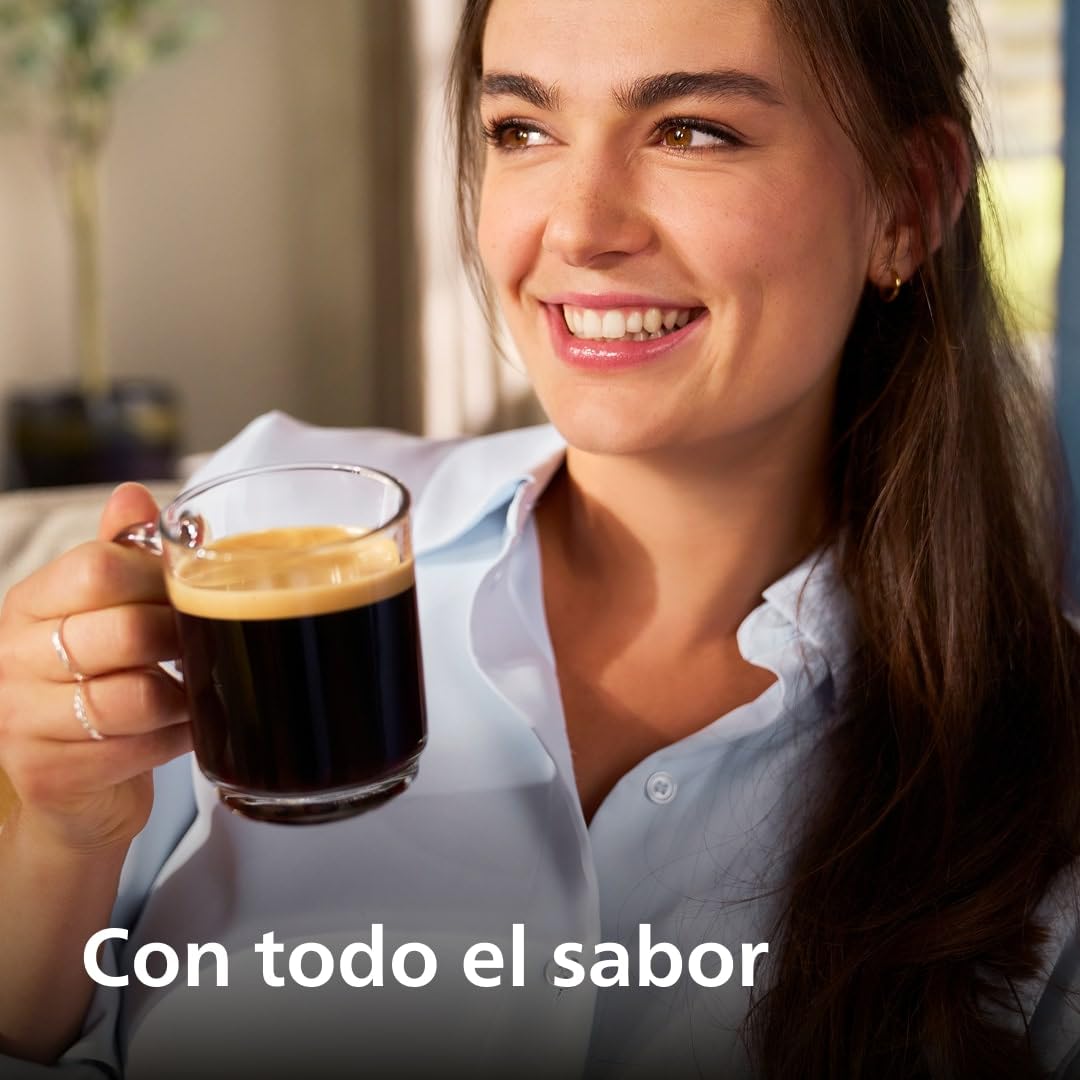 Philips Cafetera Espresso Totalmente Automática Serie 5500-20 Cafés Calientes y con Hielo, Sistema de Leche LatteGo de Limpieza Rápida, 40% más Silenciosa con SilentBrew, QuickStart, Gris (EP5544/50)