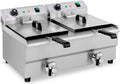 Royal Catering Freidora Eléctrica Doble Para Hostelería 2 x 13 Litros 230 V RCEF 13DB (2 x 3.200 W, Grifos De Vaciado, Temperatura: 50-200 °C)