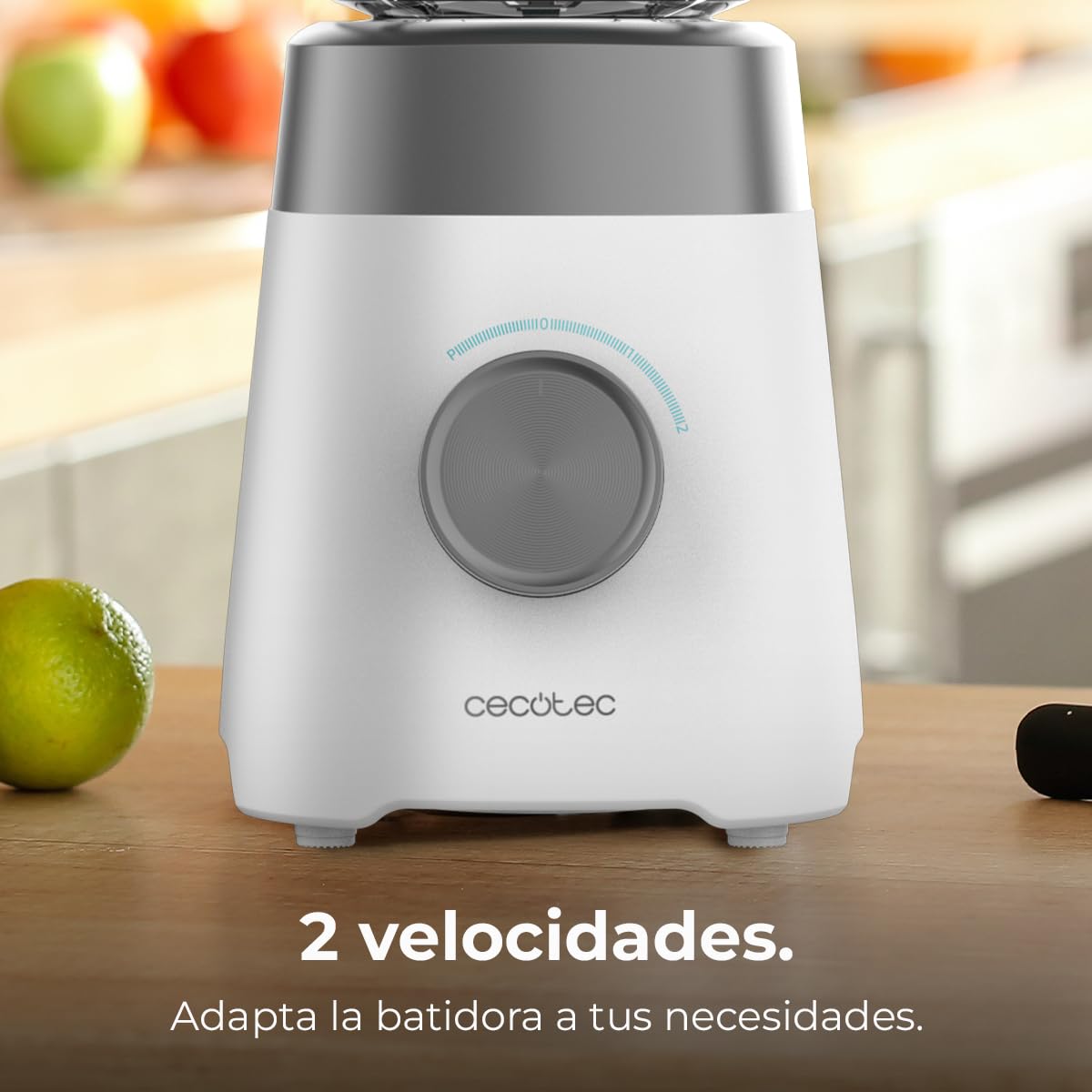 Cecotec Batidora de Vaso con Jarra de 1,5L Power Black Titanium 1300MAX B Pro. 1300W Potencia Máxima, 20000RPM, Cuchillas 4 Hojas de Titanio, 2 Velocidades + Función Pulse, Pica Hielo Fácil
