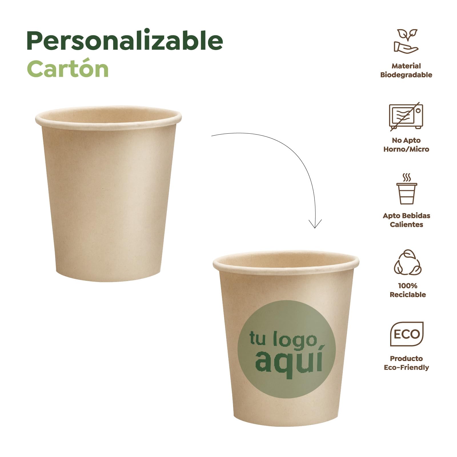 MAXI PRODUCTS - Vasos Café Desechables Kraft - Vasos Cartón - Vasos Desechables Catering - Vasos Café para Llevar - APTO BEBIDAS CALIENTES Y FRÍAS (120 cc, 200 unidades)