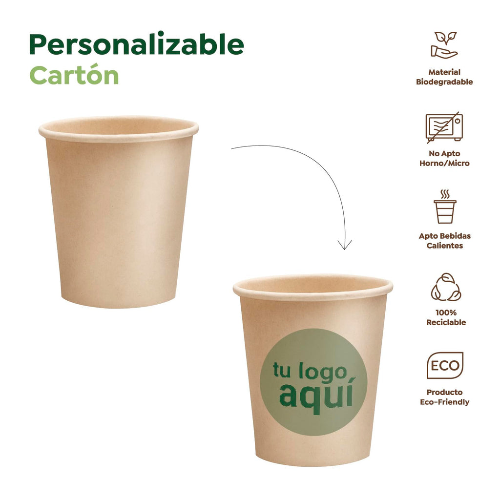 MAXI PRODUCTS - Vasos Café Desechables Kraft - Vasos Cartón - Vasos Desechables Catering - Vasos Café para Llevar - APTO BEBIDAS CALIENTES Y FRÍAS (120 cc, 200 unidades)