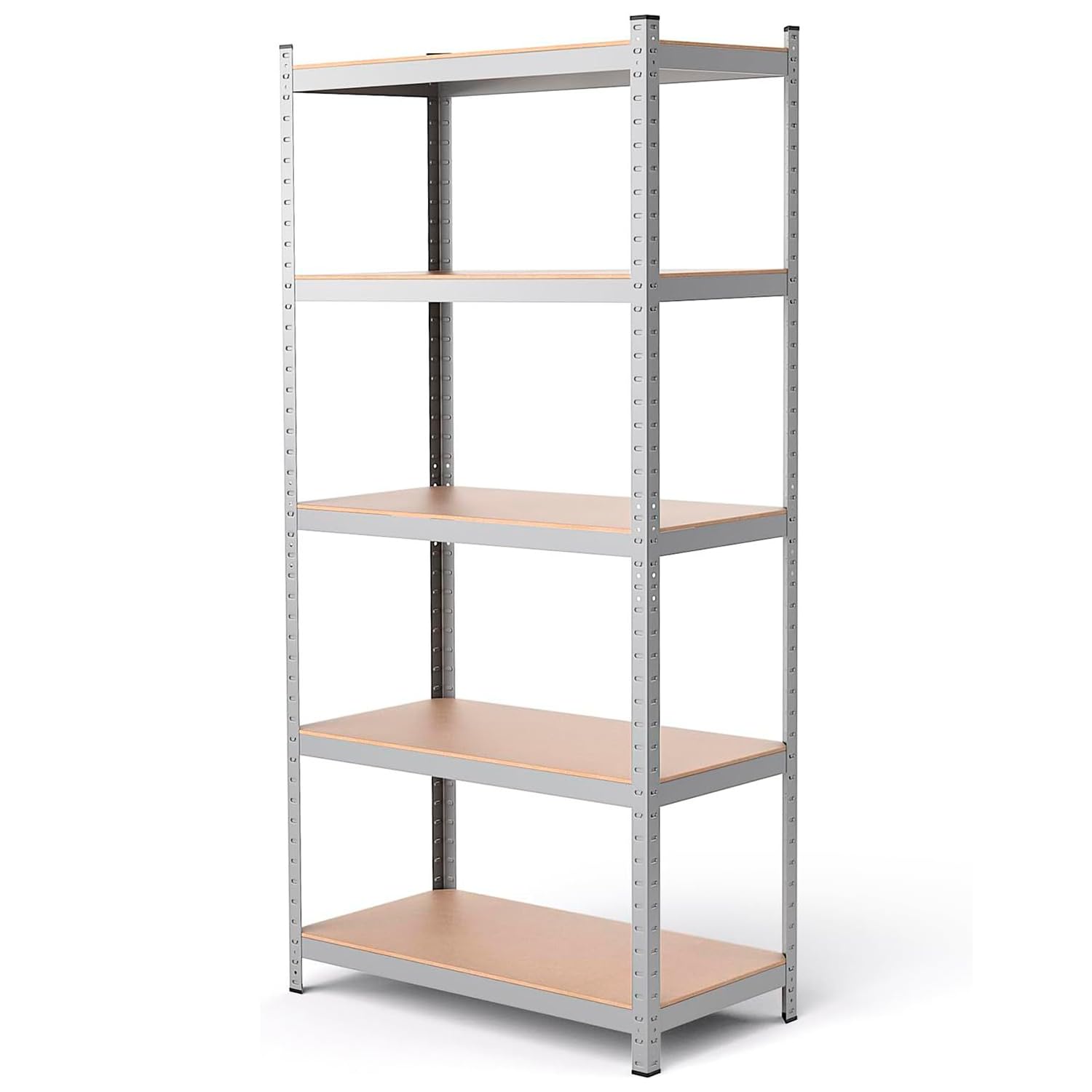 Estanterias Almacenaje, 180 x 90 x 40 cm, Metalicas, Galvanizadas, Material MDF, para Hogar, Trastero, Garaje, 5 Baldas Ajustables, Carga Máxima 875 kg (2 Unidades)