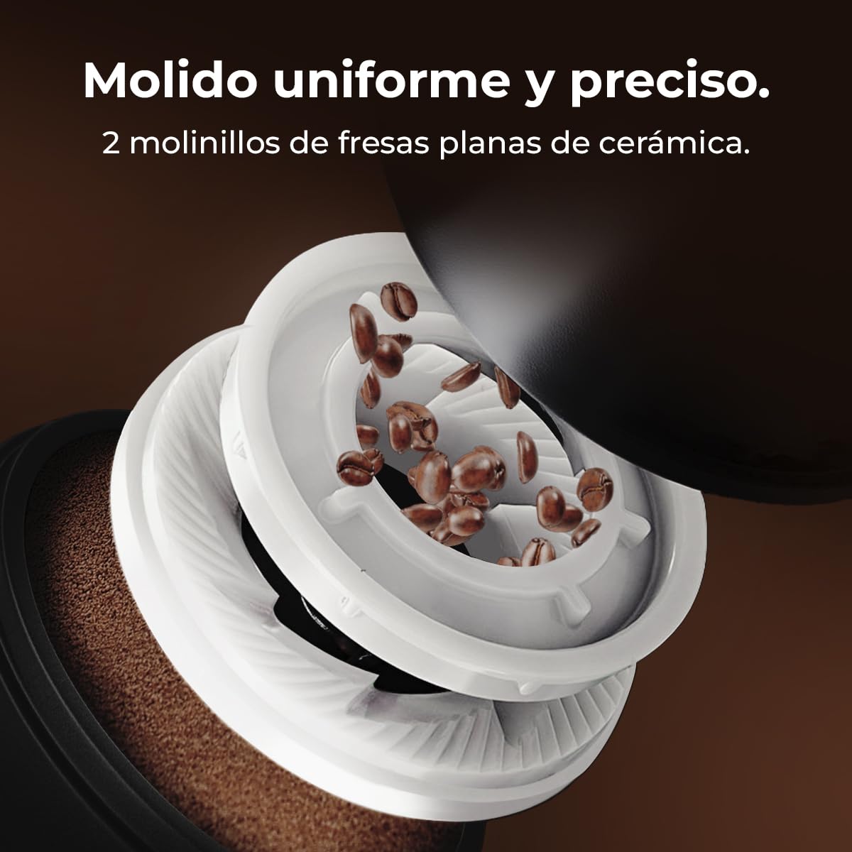 Cecotec Cafetera Superautomática Comercial Cremmaet Lounge. 2900W, Pantalla Táctil, Molido Uniforme, 2 Molinillos, 35 Bebidas, 2 Depósitos de Café en Grano 700gr y 2 Depósito para Leche en Polvo