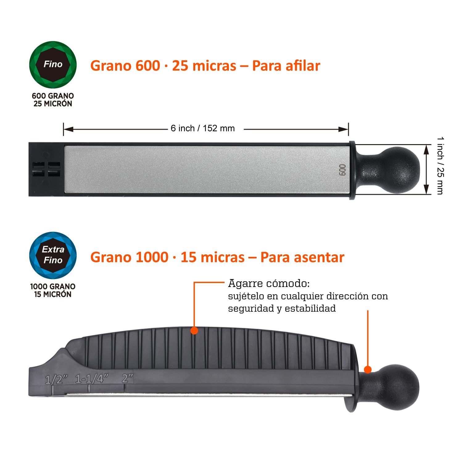 SHARPAL 202H Sistema de afilado de precisión, ángulo ajustable 10-35° | Kit de afilado, 7 placas abrasivas: diamante 220/325/600/1000, piedra 3000/6000, asentador de cuero, estuche para regalo