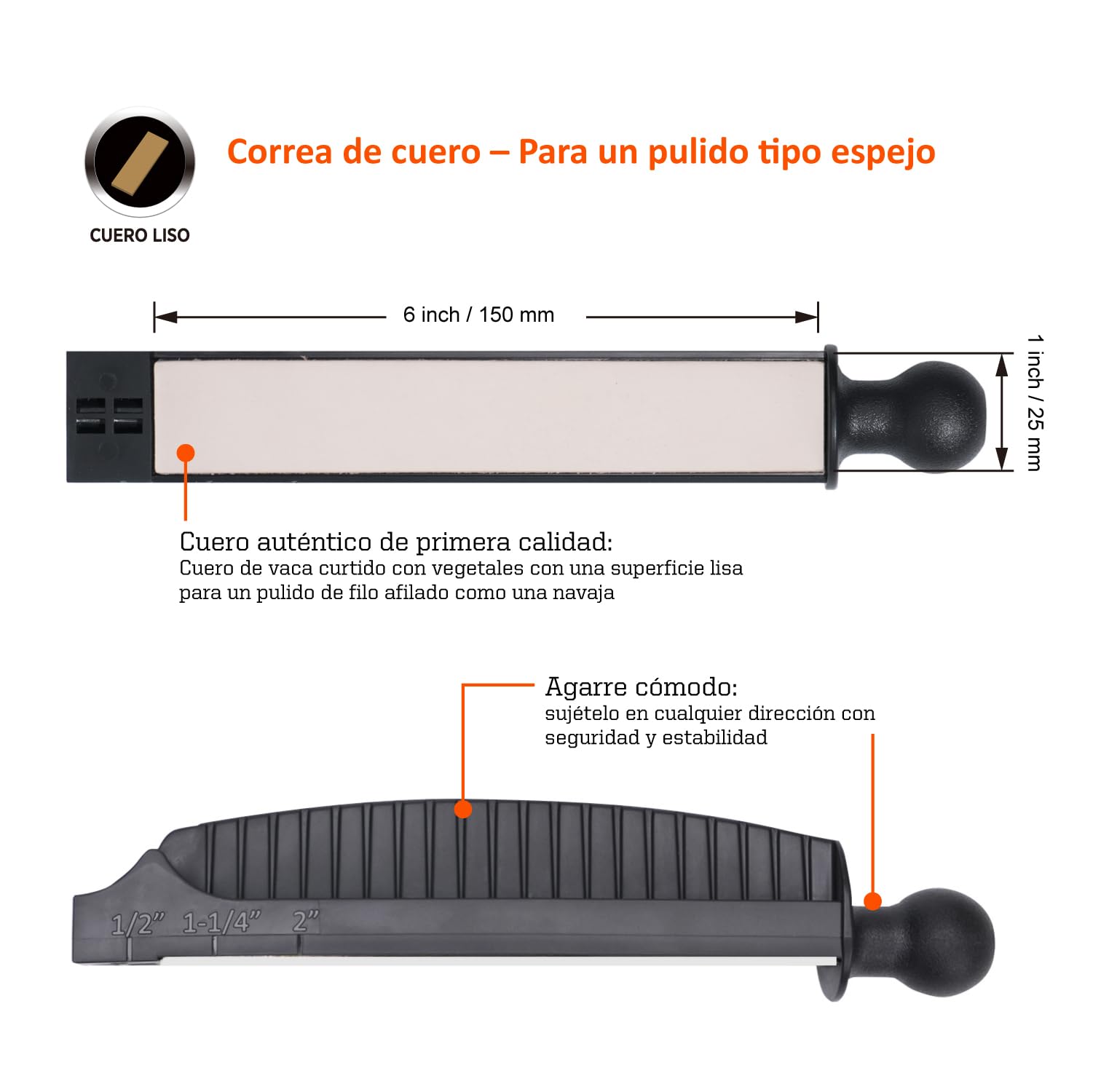 SHARPAL 202H Sistema de afilado de precisión, ángulo ajustable 10-35° | Kit de afilado, 7 placas abrasivas: diamante 220/325/600/1000, piedra 3000/6000, asentador de cuero, estuche para regalo