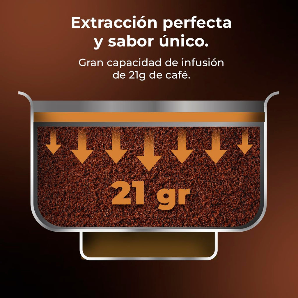 Cecotec Cafetera Superautomática Comercial Cremmaet Lounge. 2900W, Pantalla Táctil, Molido Uniforme, 2 Molinillos, 35 Bebidas, 2 Depósitos de Café en Grano 700gr y 2 Depósito para Leche en Polvo