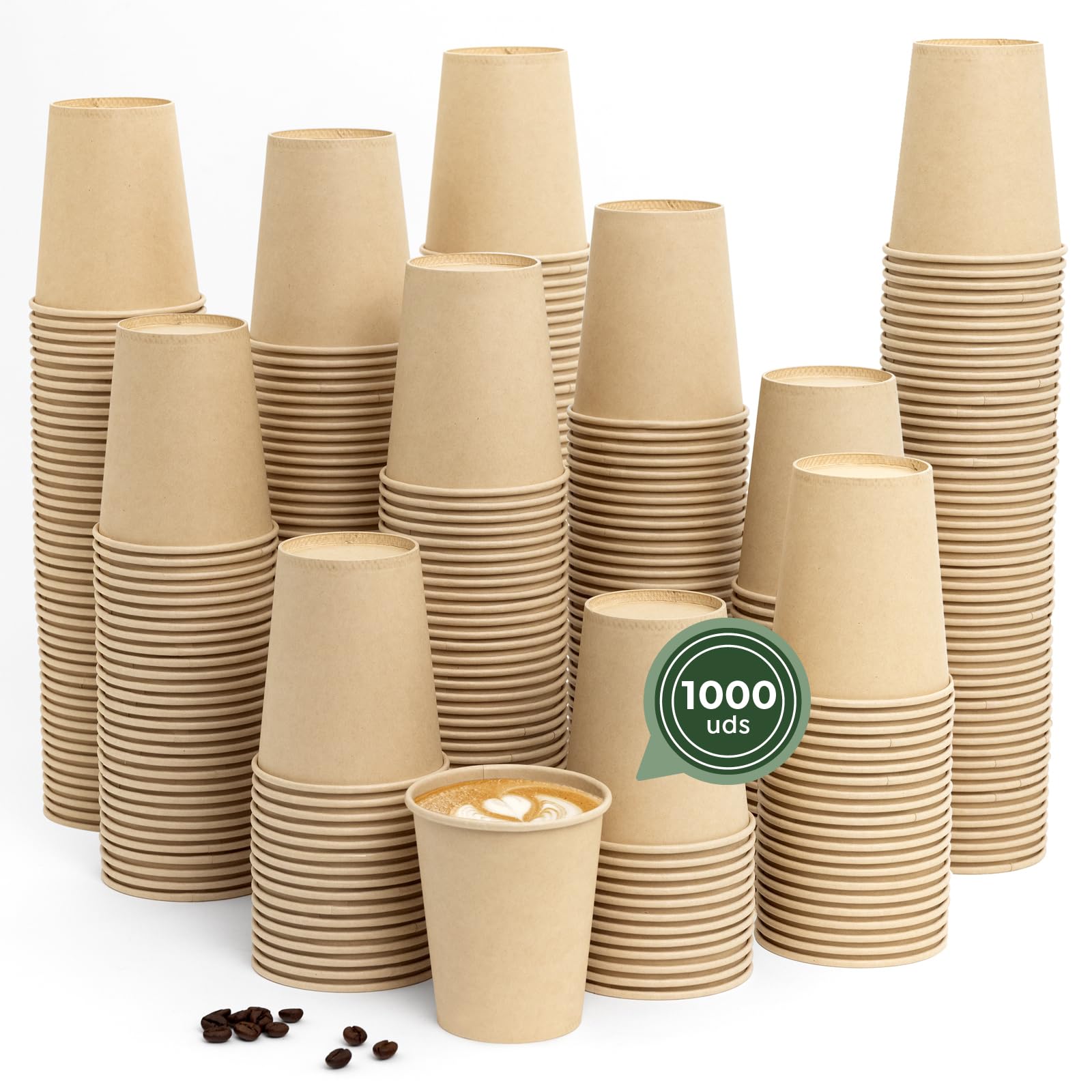 MAXI PRODUCTS - Vasos Café Desechables Kraft - Vasos Cartón - Vasos Desechables Catering - Vasos Café para Llevar - APTO BEBIDAS CALIENTES Y FRÍAS (120 cc, 200 unidades)
