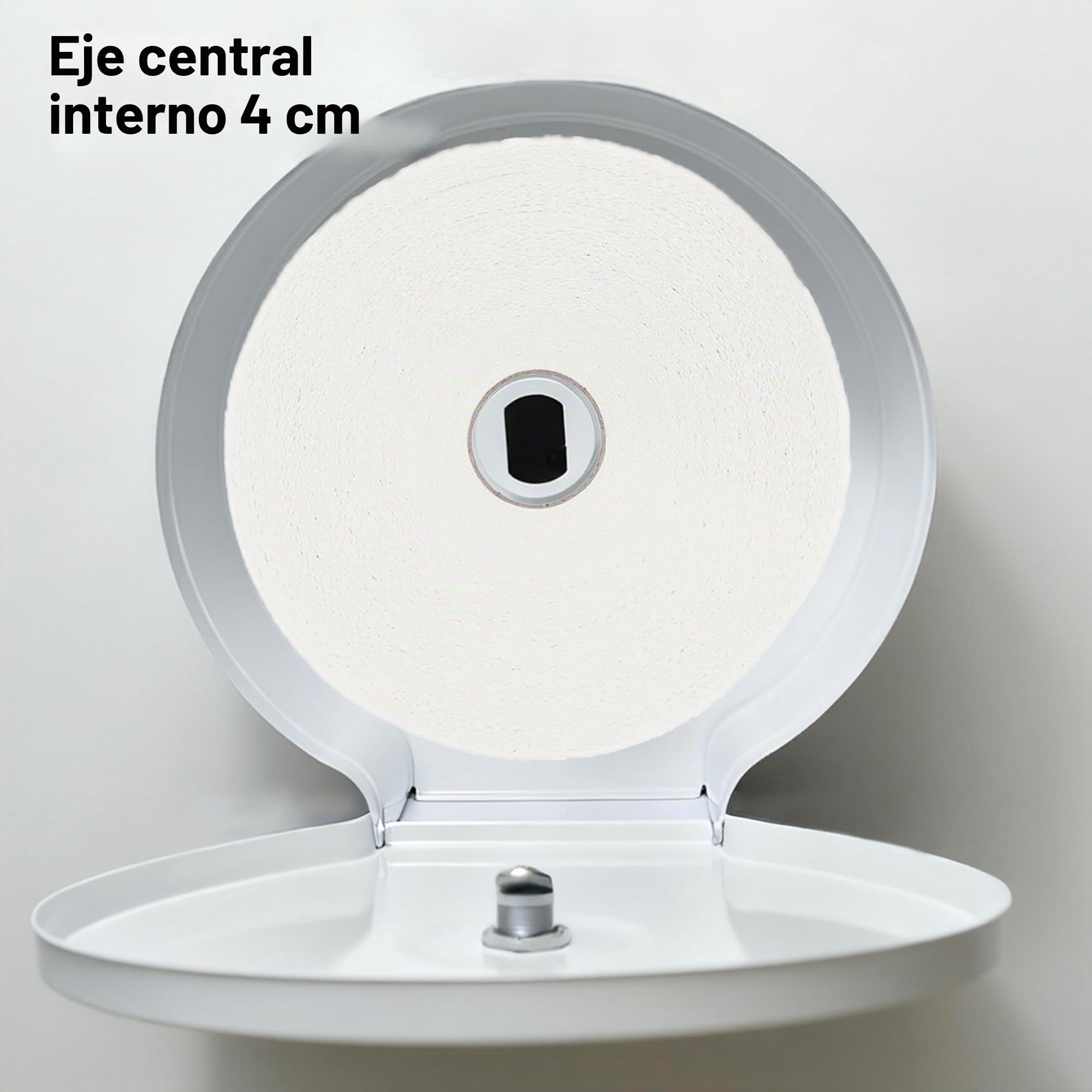 Dispensador de Toallas de Papel – Acero Inoxidable Toallero con Cerradura – Dispensadores de Papel higiénico – Diámetro 255mm, Mandril 40mm