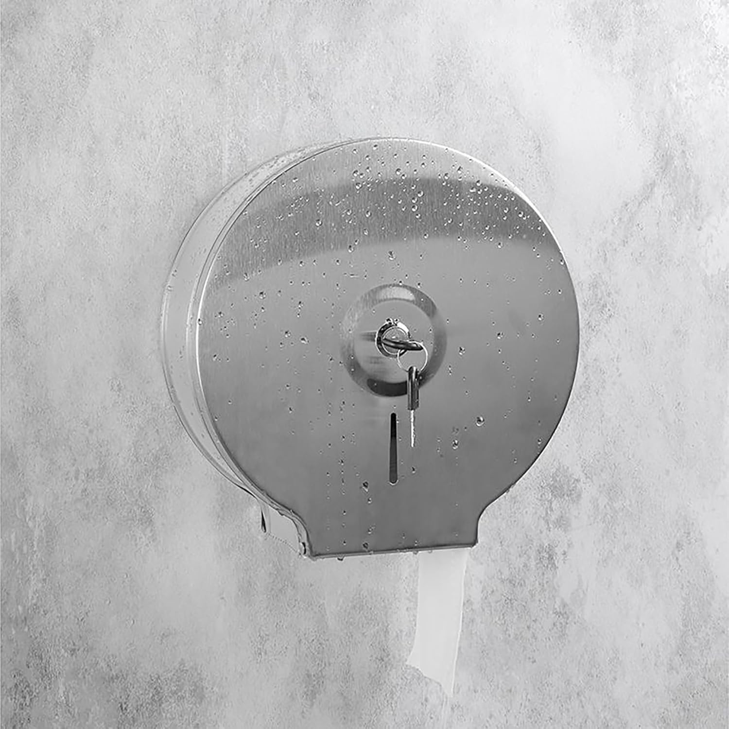 Dispensador de Toallas de Papel – Acero Inoxidable Toallero con Cerradura – Dispensadores de Papel higiénico – Diámetro 255mm, Mandril 40mm