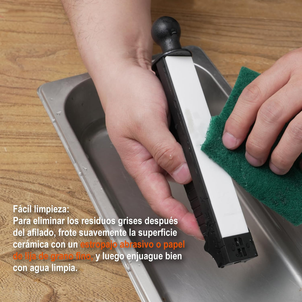 SHARPAL 202H Sistema de afilado de precisión, ángulo ajustable 10-35° | Kit de afilado, 7 placas abrasivas: diamante 220/325/600/1000, piedra 3000/6000, asentador de cuero, estuche para regalo