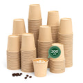MAXI PRODUCTS - Vasos Café Desechables Kraft - Vasos Cartón - Vasos Desechables Catering - Vasos Café para Llevar - APTO BEBIDAS CALIENTES Y FRÍAS (120 cc, 200 unidades)