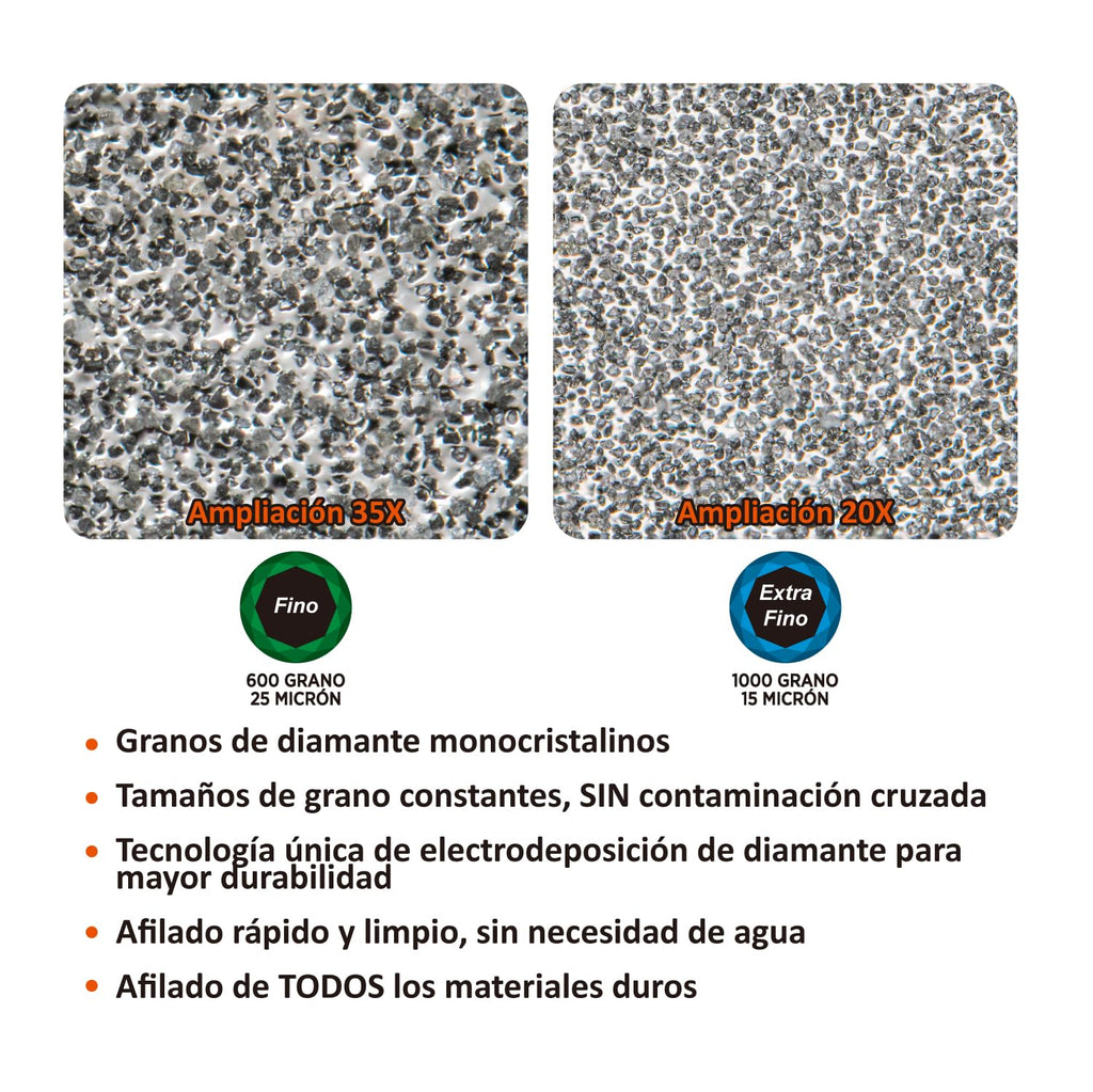 SHARPAL 202H Sistema de afilado de precisión, ángulo ajustable 10-35° | Kit de afilado, 7 placas abrasivas: diamante 220/325/600/1000, piedra 3000/6000, asentador de cuero, estuche para regalo