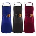 LEFUNDA® Delantal de Cocina Impermeable con 3 Bolsillos Ajustable, Delantal de Barbacoa con Correas Largas, Delantal de Cocina para Hombres y Mujeres, Cocinar, Restaurante, Café, Hornear (Negro)