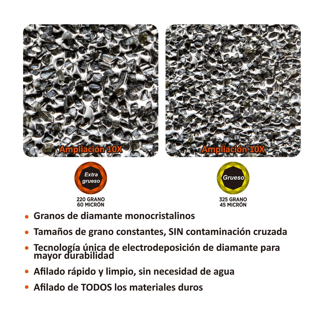 SHARPAL 202H Sistema de afilado de precisión, ángulo ajustable 10-35° | Kit de afilado, 7 placas abrasivas: diamante 220/325/600/1000, piedra 3000/6000, asentador de cuero, estuche para regalo