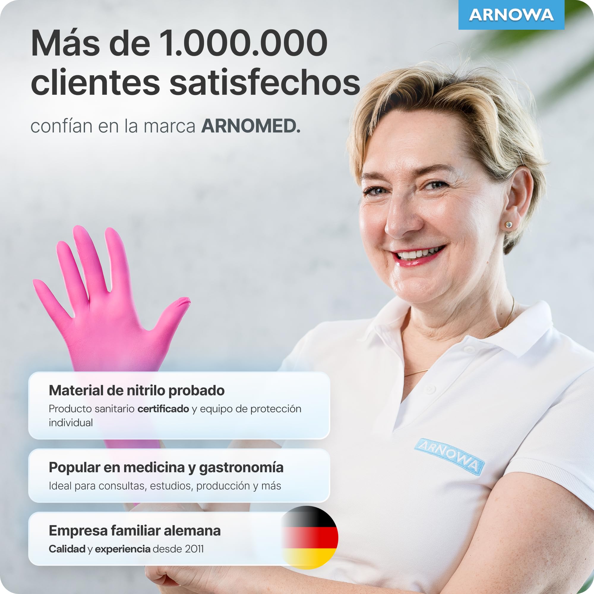 100x ARNOMED® Guantes nitrilo talla M Negro, Guantes desechables quirurgicos y laboratorio, Luvas nitrilo descartaveis sin polvo y látex, Manoplas nitrilo en XS, S, M, L, XL, XXL