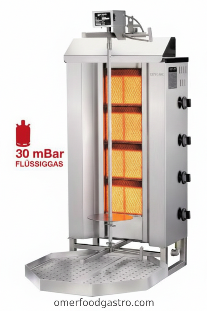 Parrilla de kebab CEYLAN GO-D4 – propano 30 mbar Artículo n.° 0100-1430
