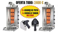 Asador de kebab Potis GD4/S y Cuchillo Tandir II 120 con transformador