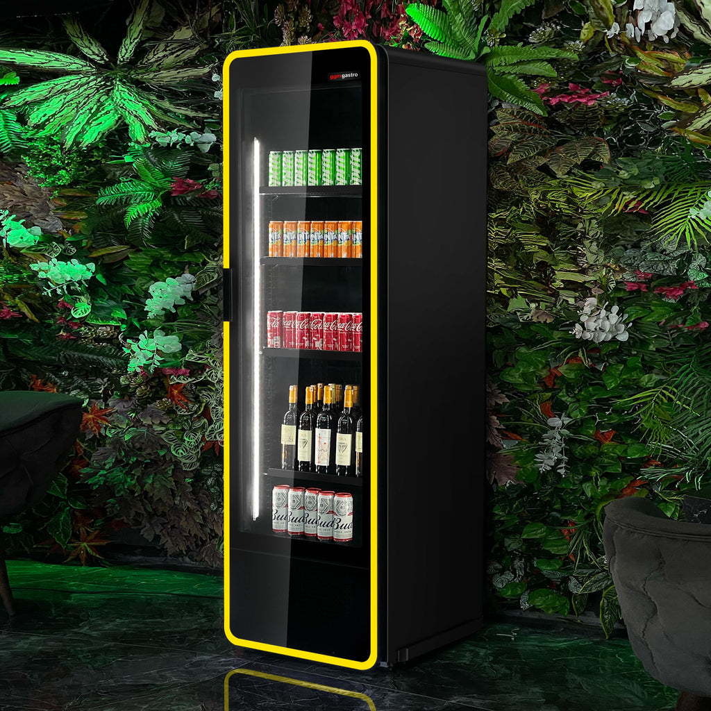 Nevera expositora de bebidas - 670mm - 550 litros - 1 puerta de cristal - con iluminación LED - display digital de temperatura
Código de producto, SKU GKE550LED
