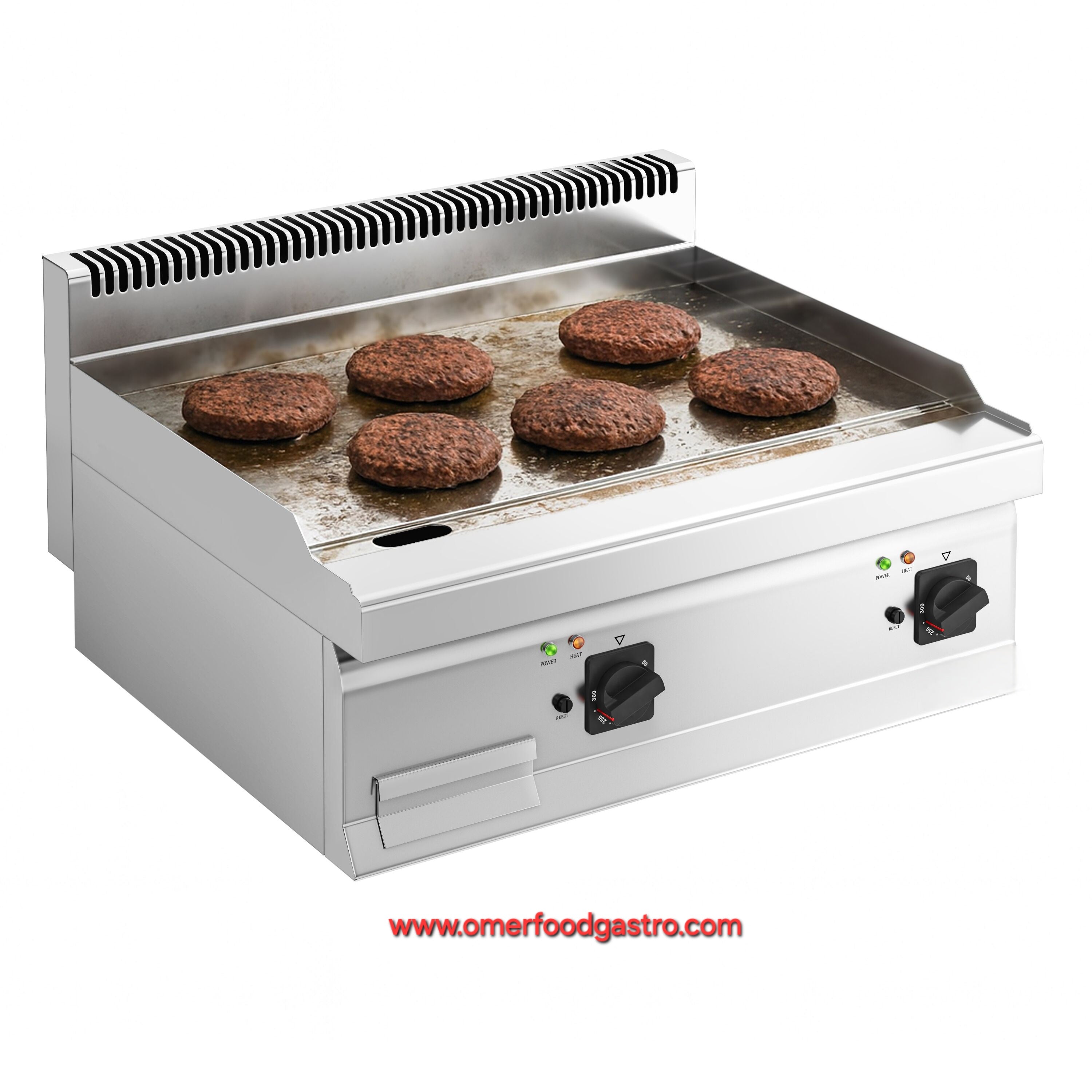 Plancha eléctrica Fry top - placa de acero rectificado - 7,1 kW - Liso - Superficie de cocción: 795x500mm
Tablero de mesa -Tamaño 700
Código de producto, SKU EBK800-E