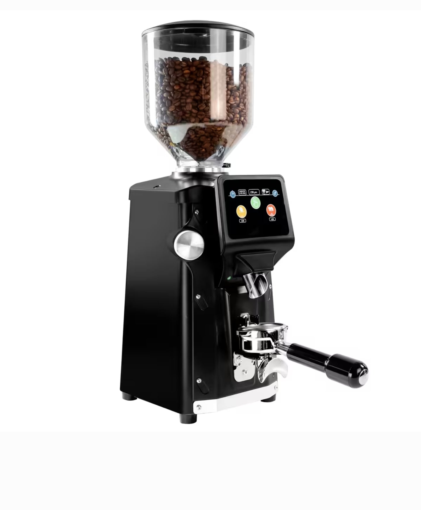 Molinillo de café PROFESIONAL ESPRESSO - Tolva 1,2kg - muelas planas Ø 65mm - detección automática del portafiltro con 2 salidas - Con dosificación automática - Negro
Código de producto, SKU KMSQ65