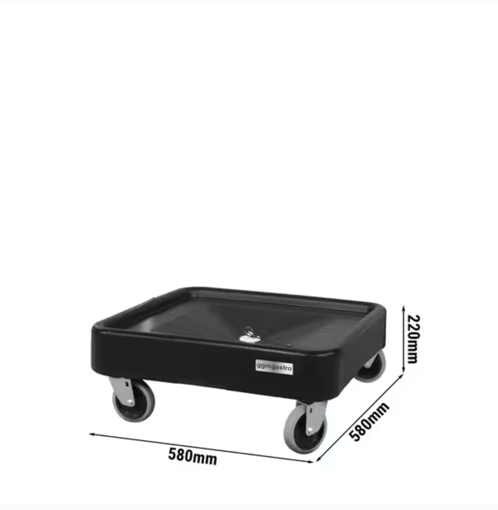 Carro para cestas de lavavajillas 50x50 para bases/dollies de cestas 50x50 - 58x58cm - con 1 estante - sin asa
Código de producto, SKU TWU58