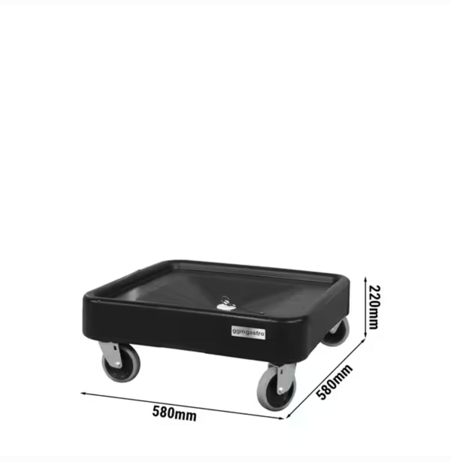 Carro para cestas de lavavajillas 50x50 para bases/dollies de cestas 50x50 - 58x58cm - con 1 estante - sin asa
Código de producto, SKU TWU58
