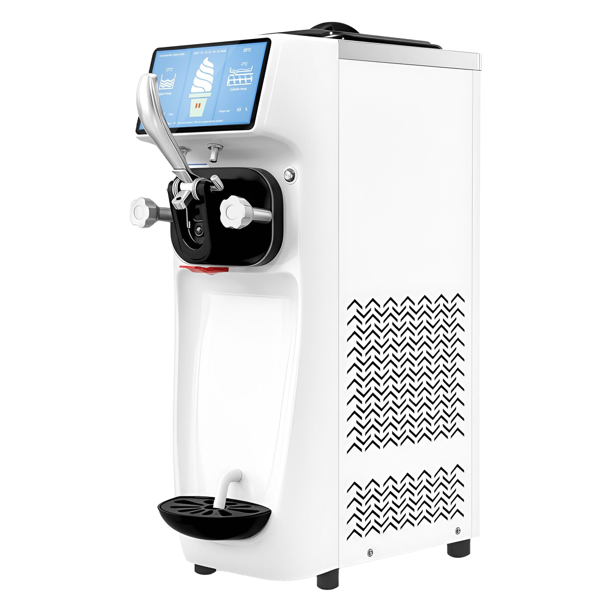 Máquina de helados soft - 16L/h - 1,15kW - Pantalla táctil - 1 sabor - con bomba de aire - con preenfriamiento - Sobremesa
Código de producto, SKU SEMG16K
