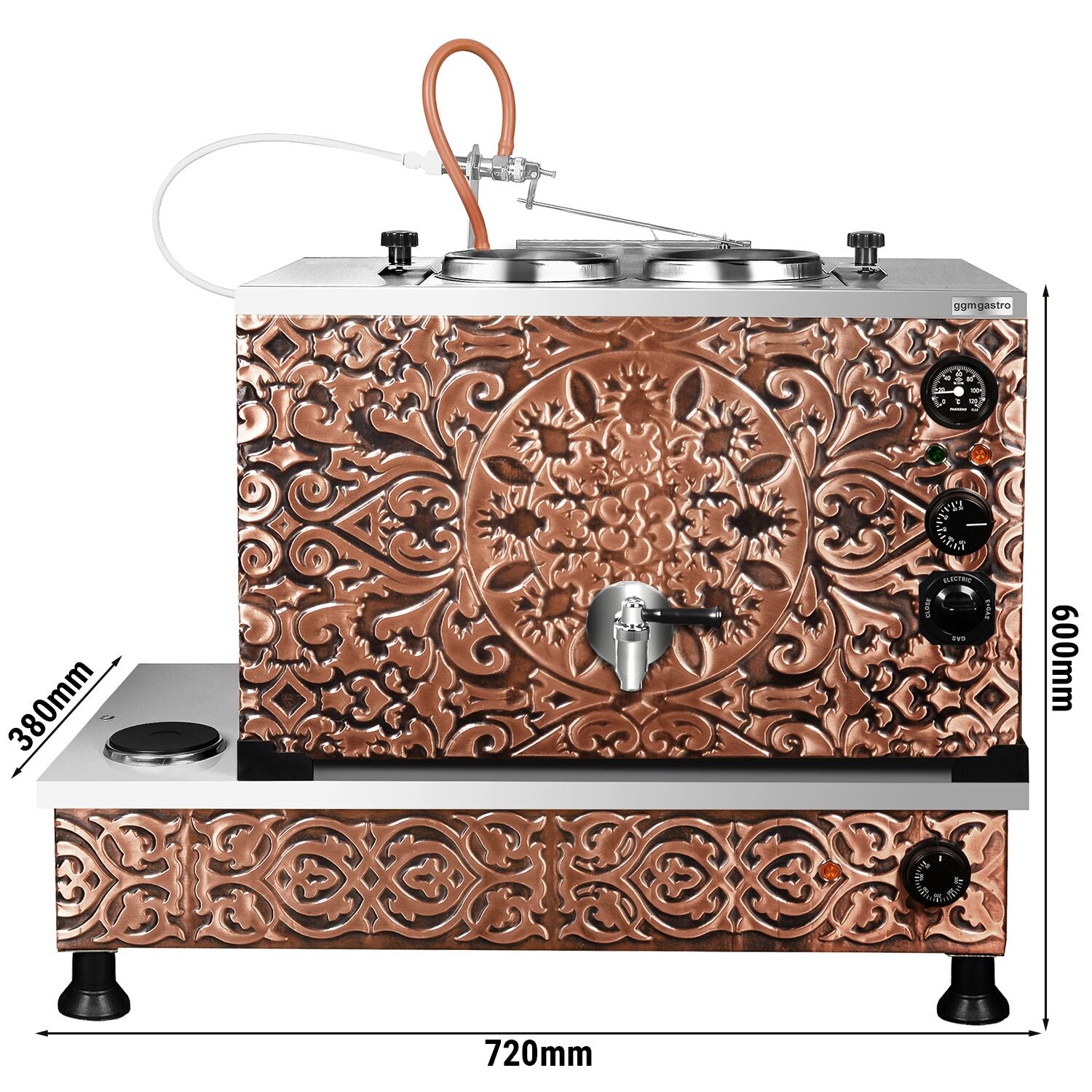 Samovar de cobre - Eléctrico - 770mm - 22 litros - 2,5 kW Código de producto, OFGSKU ETKA2