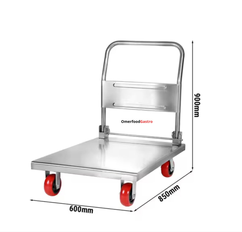 Carro de transporte / Carro plataforma - 600x850mm - con 1 estante - con asa
Profundidad: 850 mm
Código de producto, SKU SWK68