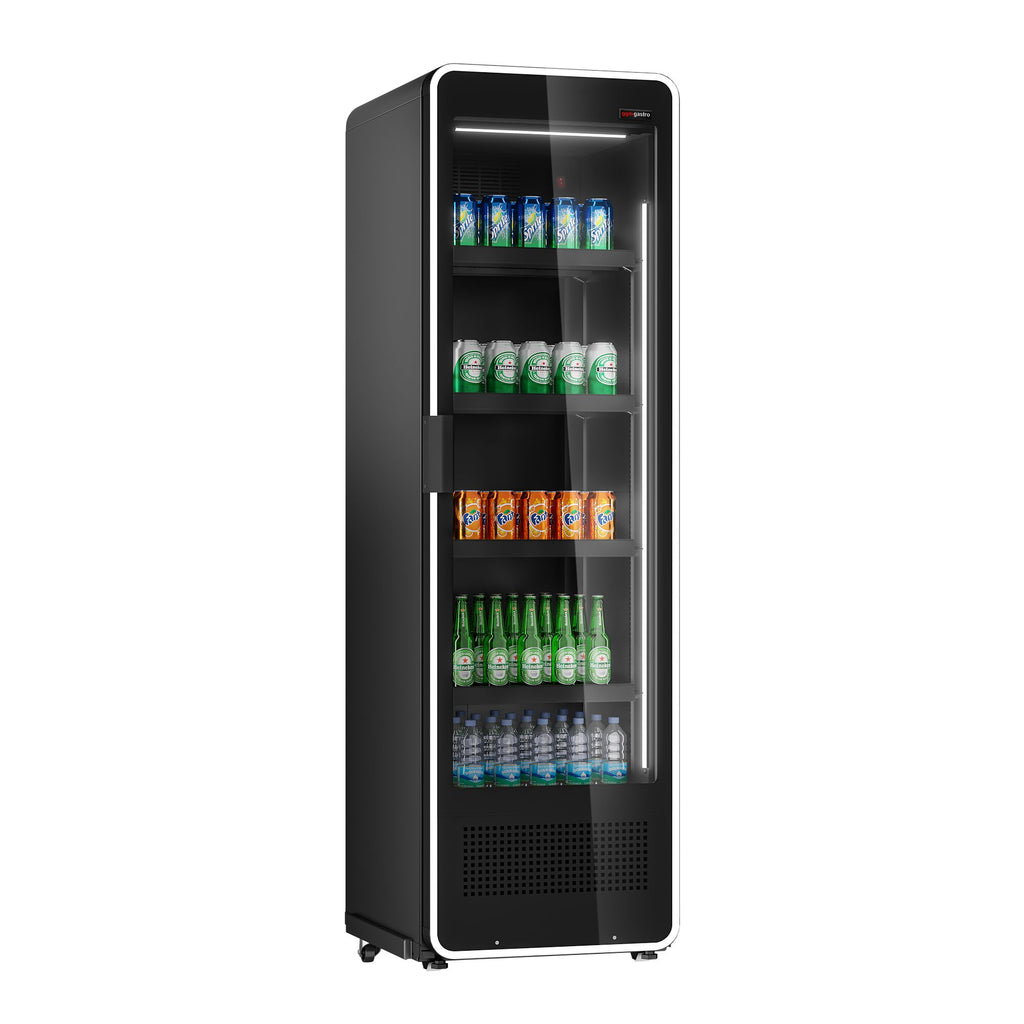 Nevera expositora de bebidas - 670mm - 550 litros - 1 puerta de cristal - con iluminación LED - display digital de temperatura
Código de producto, SKU GKE550LED