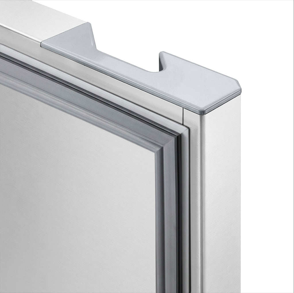 Mesa refrigerada - 1400 x 700 mm - 2 puertas en la parte trasera - con frente de cristal - incluye tabla de corte verde KTGFF147D#SBG