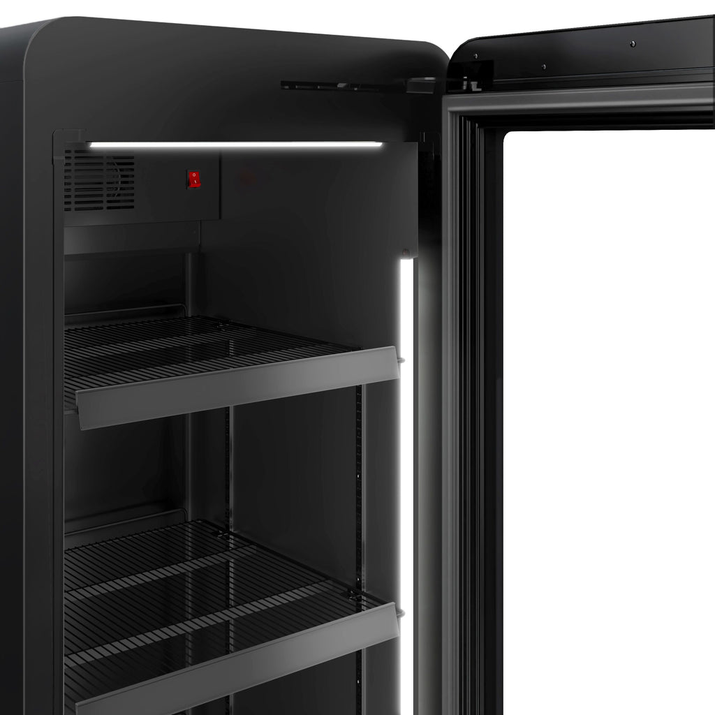 Nevera expositora de bebidas - 670mm - 550 litros - 1 puerta de cristal - con iluminación LED - display digital de temperatura
Código de producto, SKU GKE550LED